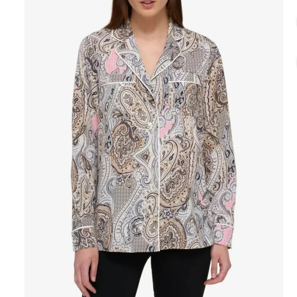 NWT TOMMY HILFIGER PAISLEY BUTTON DOWN